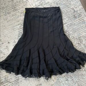 Ruffled maxi skirt